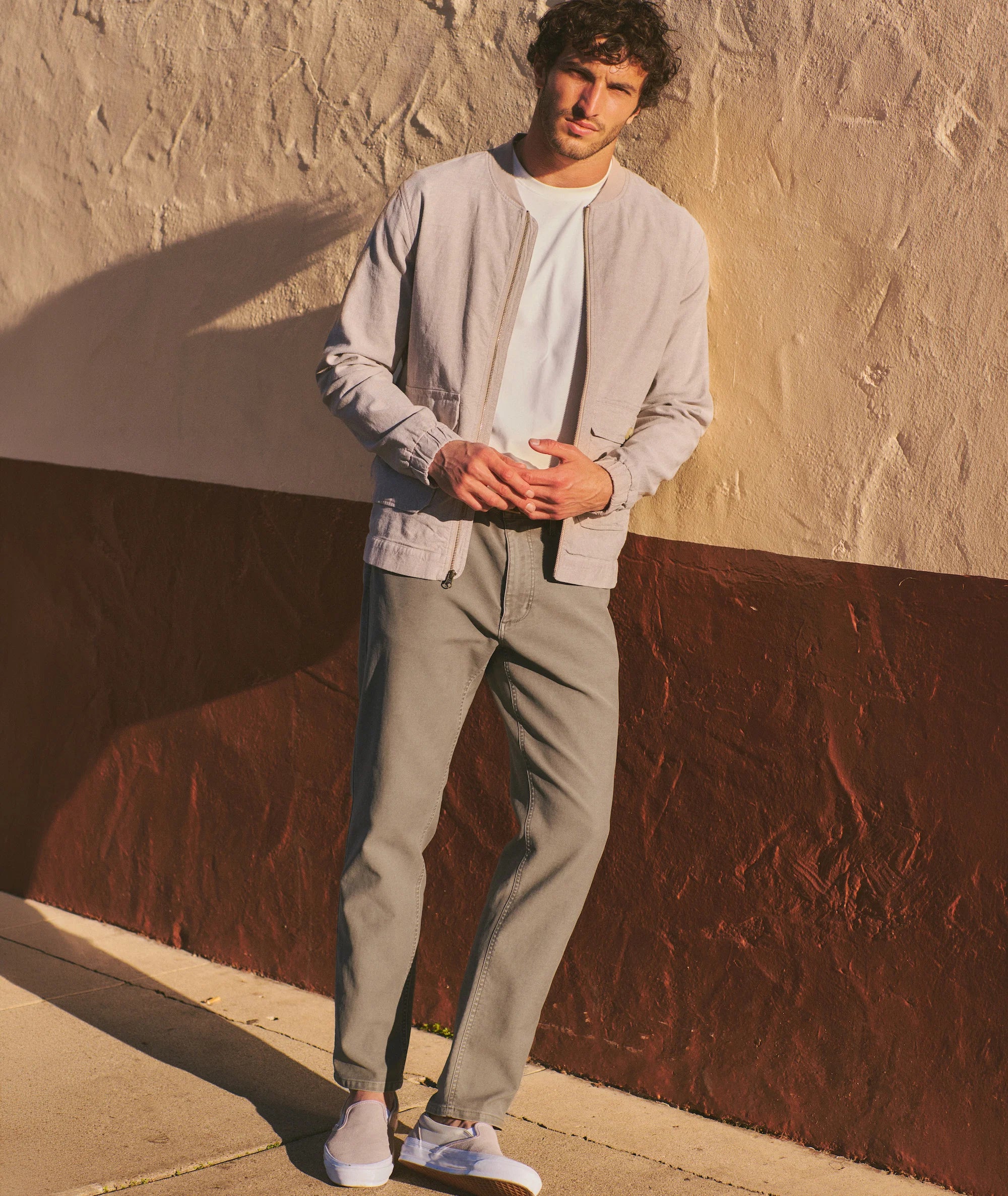 5 Pocket Flex Terry Pant Slim Straight in Olive