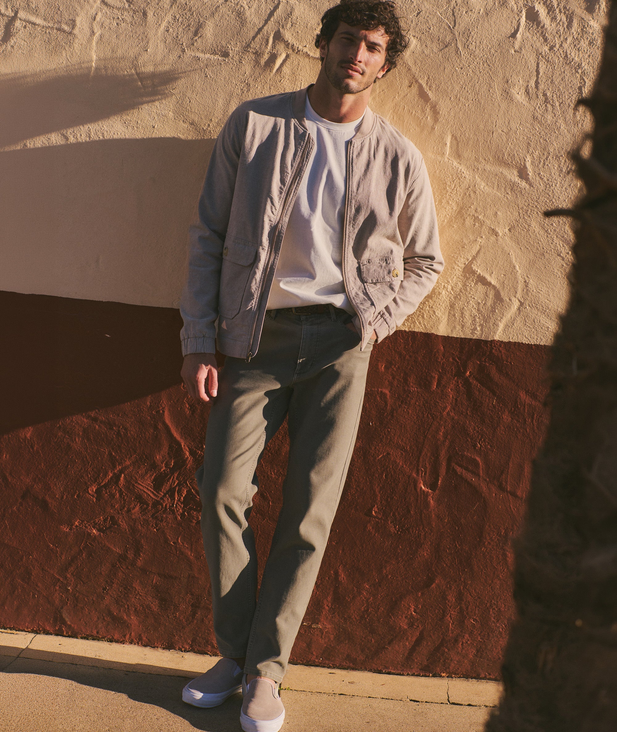 5 Pocket Flex Terry Pant Slim Straight in Olive