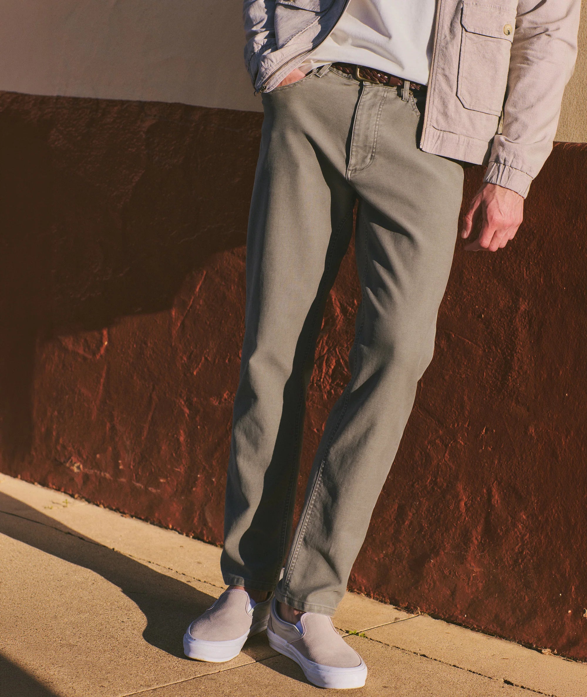 5 Pocket Flex Terry Pant Slim Straight in Olive