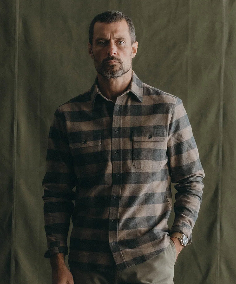 The Yosemite Shirt in Heather Sable Buffalo Check