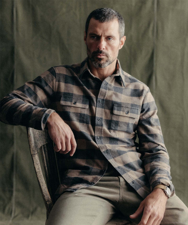 The Yosemite Shirt in Heather Sable Buffalo Check