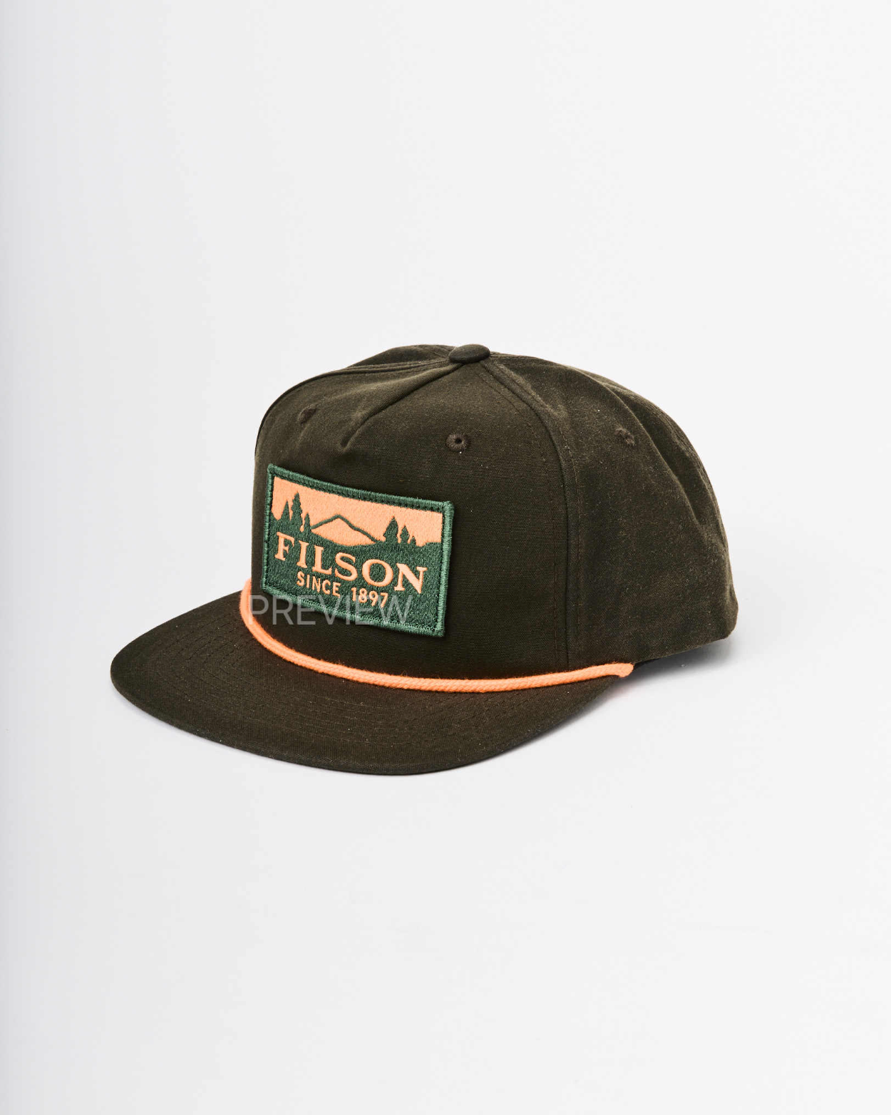Scenic Graphic Trucker Cap in Otter Green