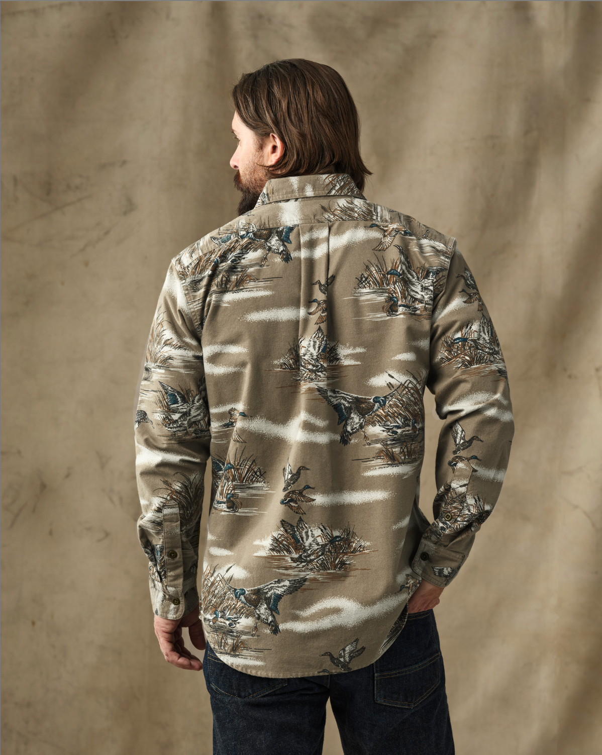 Field Flannel Shirt in Marsh Olive Print