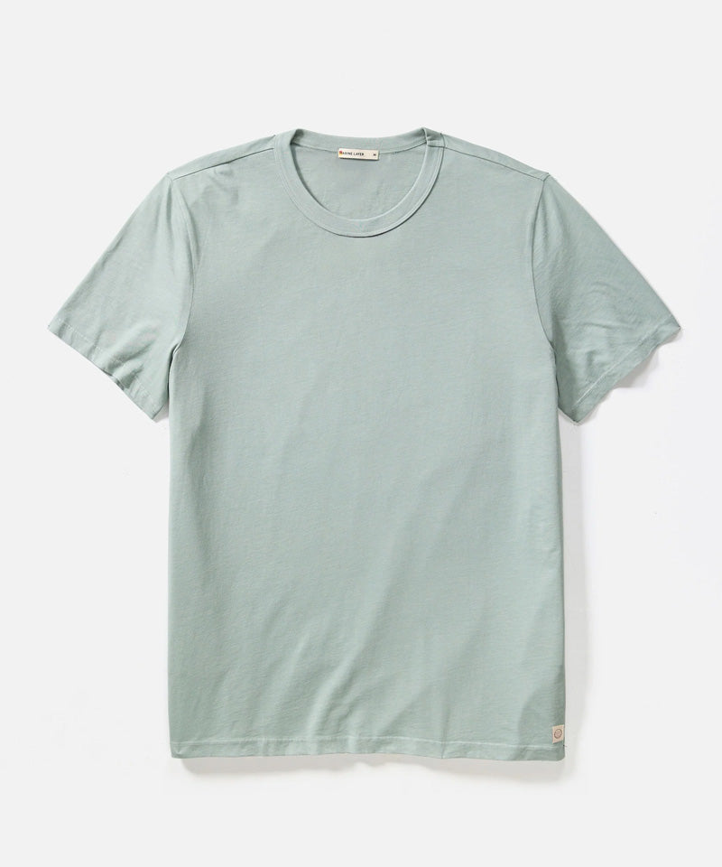Signature Sea Change Crew Tee in Iceberg Green