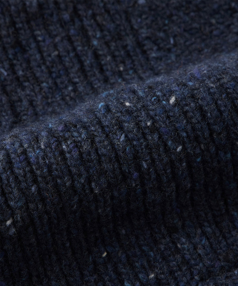 The Seafarer Beanie in Atlantic Blue Donegal