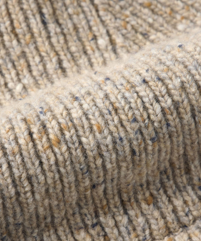 The Seafarer Beanie in Natural Donegal