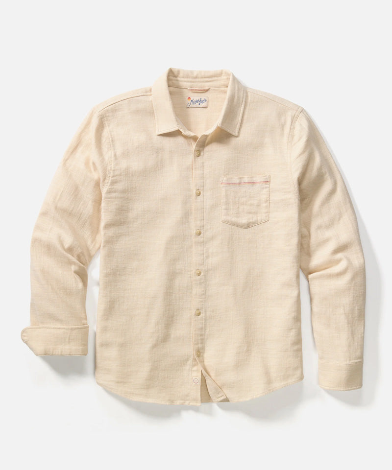 Long Sleeve Classic Stretch Selvage Shirt in Oat