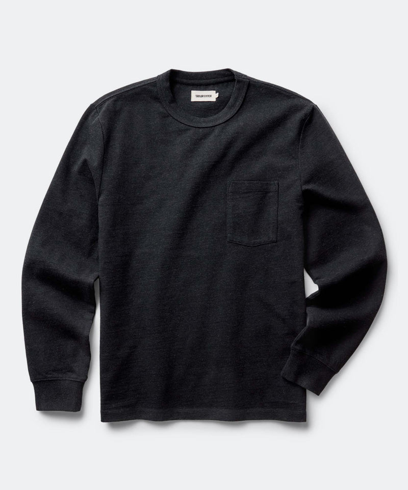 The Long Sleeve Shop Tee in Coal Twist