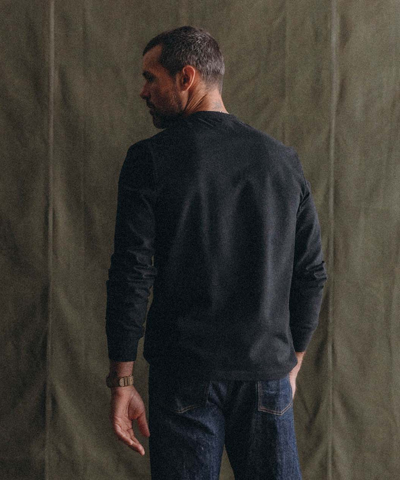 The Long Sleeve Shop Tee in Coal Twist