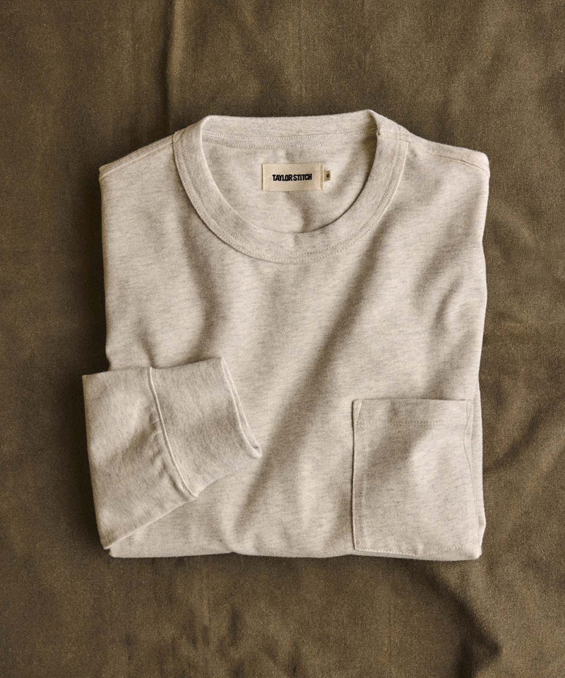 The Long Sleeve Shop Tee in Oat Twist