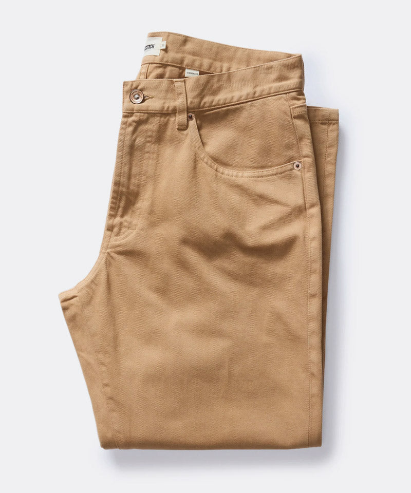 The Slim All Day Pant in Tobacco Selvage Denim