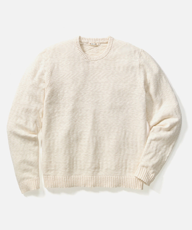 Slub Crew Sweater in Natural