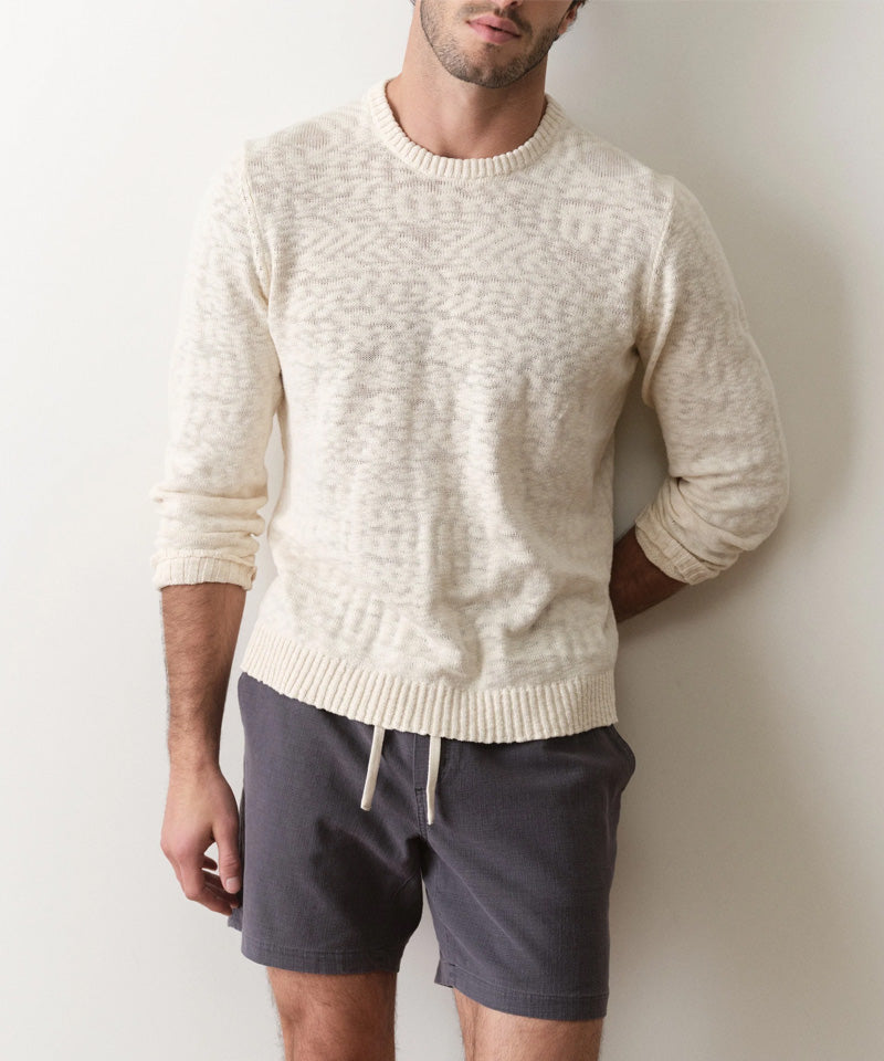 Slub Crew Sweater in Natural