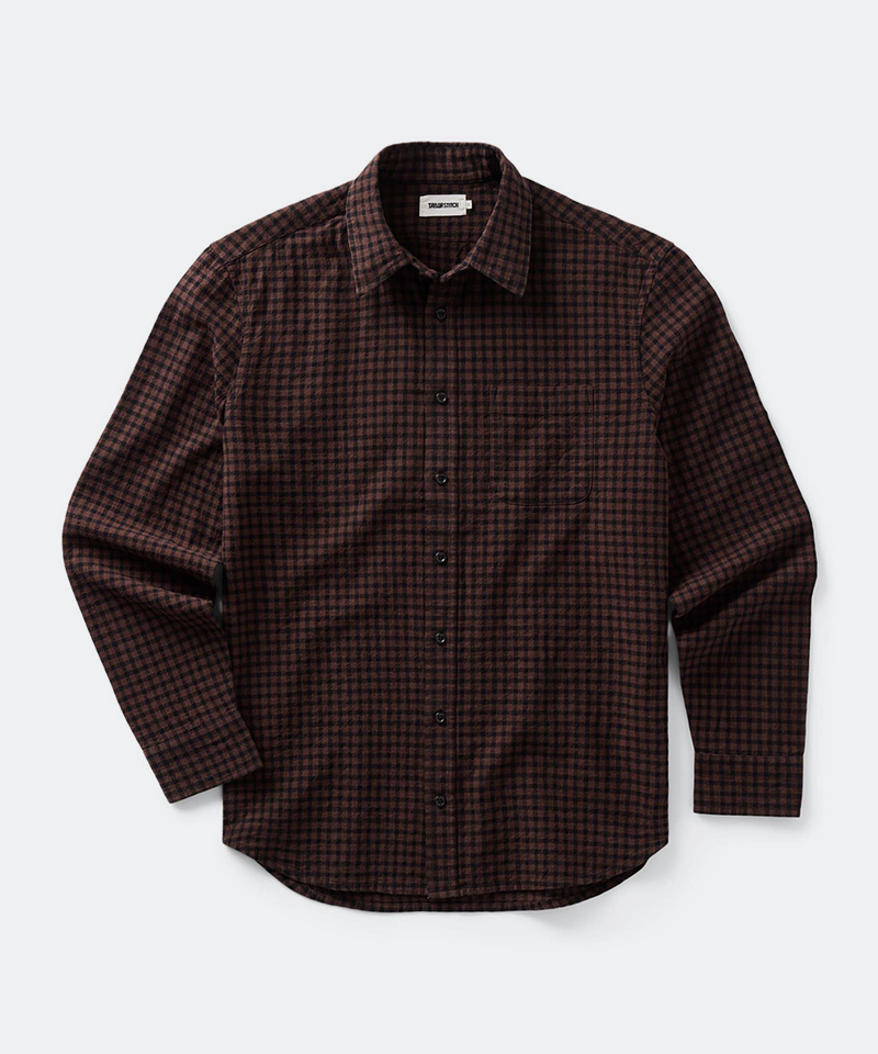 The California Shirt in Black Cherry Gingham