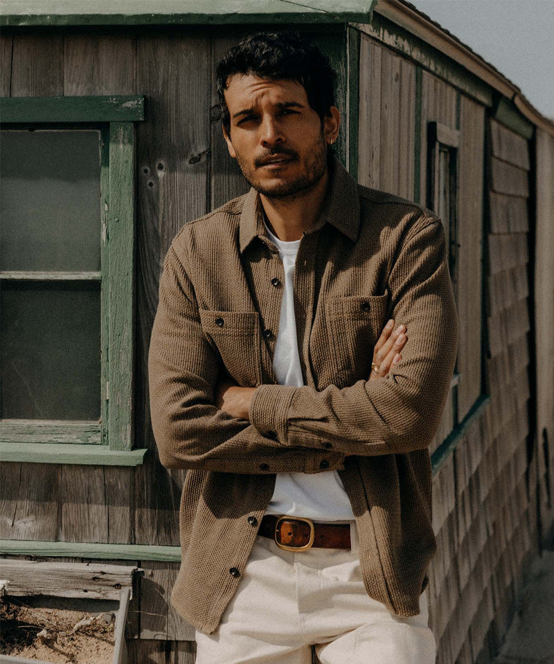 The Utility Shirt in Cypress Sashiko
