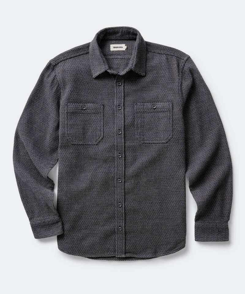 The Utility Shirt in Charcoal Sashiko