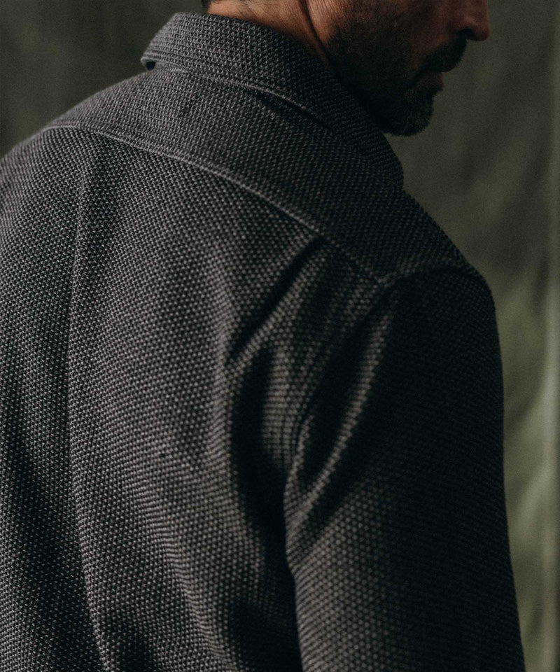 The Utility Shirt in Charcoal Sashiko