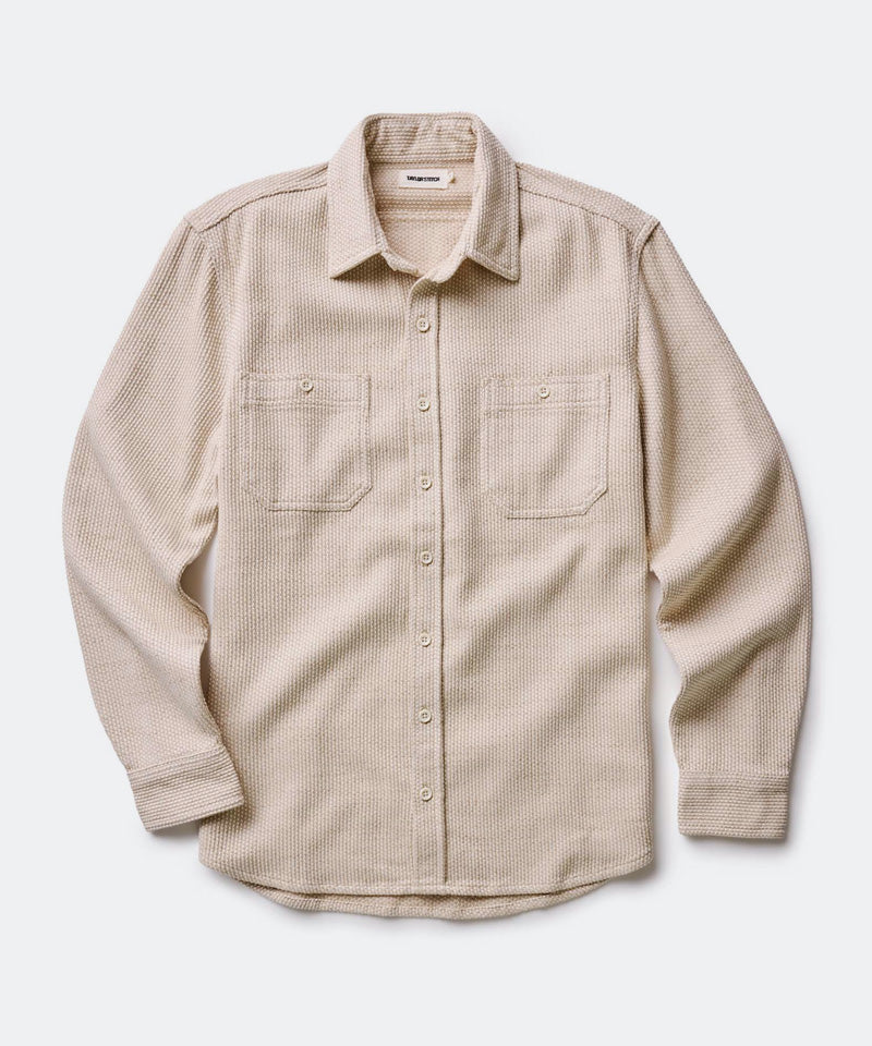 The Utility Shirt in Natural Sashiko