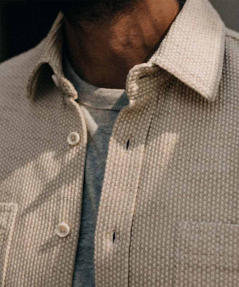 The Utility Shirt in Natural Sashiko