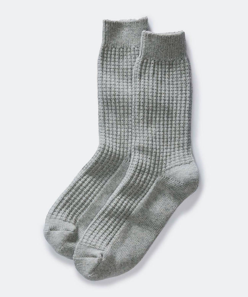 The Waffle Sock in Heather Grey