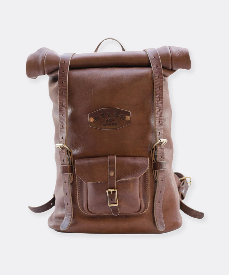 Leather Rolltop Backpack