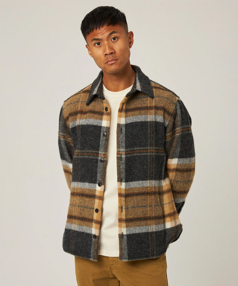 Wool Overshirt in Barney