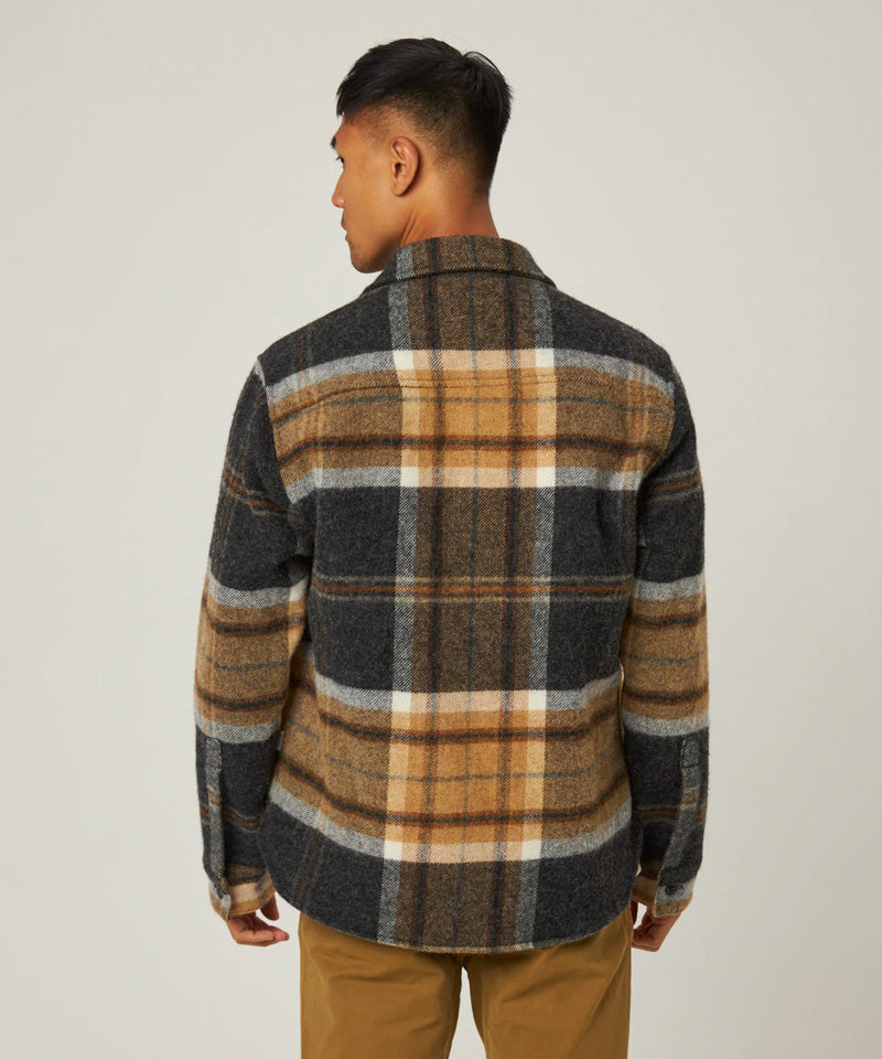 Wool Overshirt in Barney