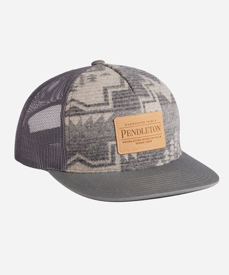 Wool Trucker Hat in Harding Star Grey
