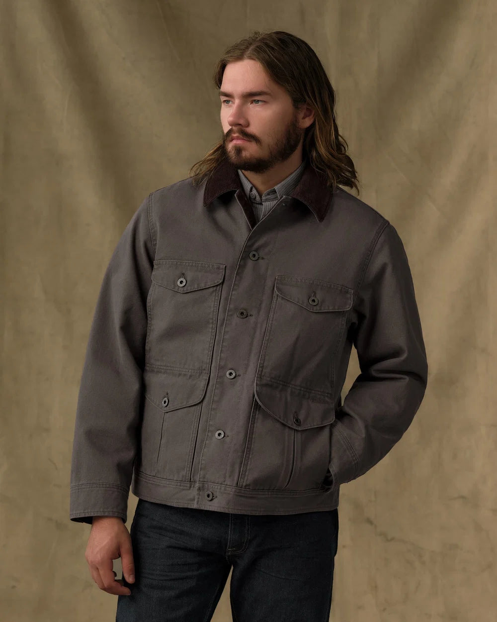 Rustic Canvas Journeyman Jacket in Bark