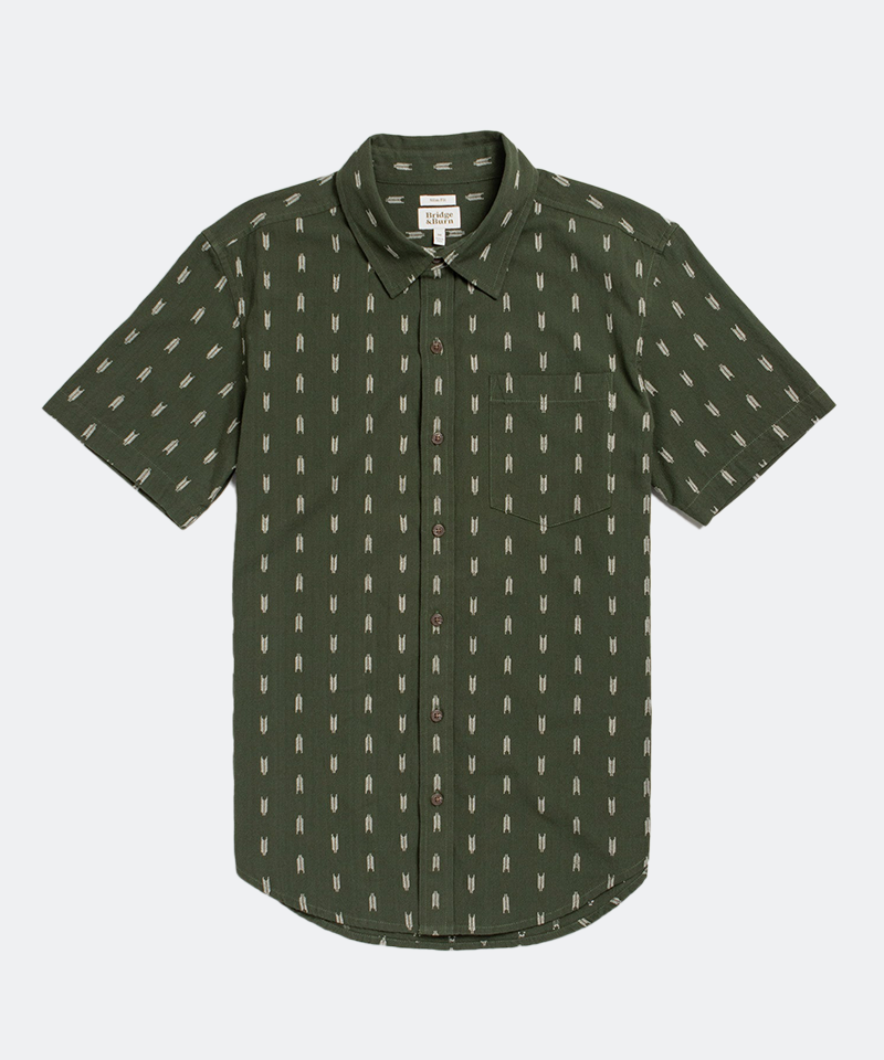 Harbor Slim Shirt in Thyme Arrows