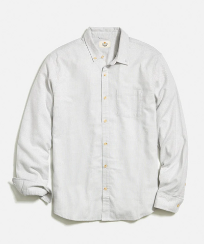California Oxford Shirt in Grey Stripe