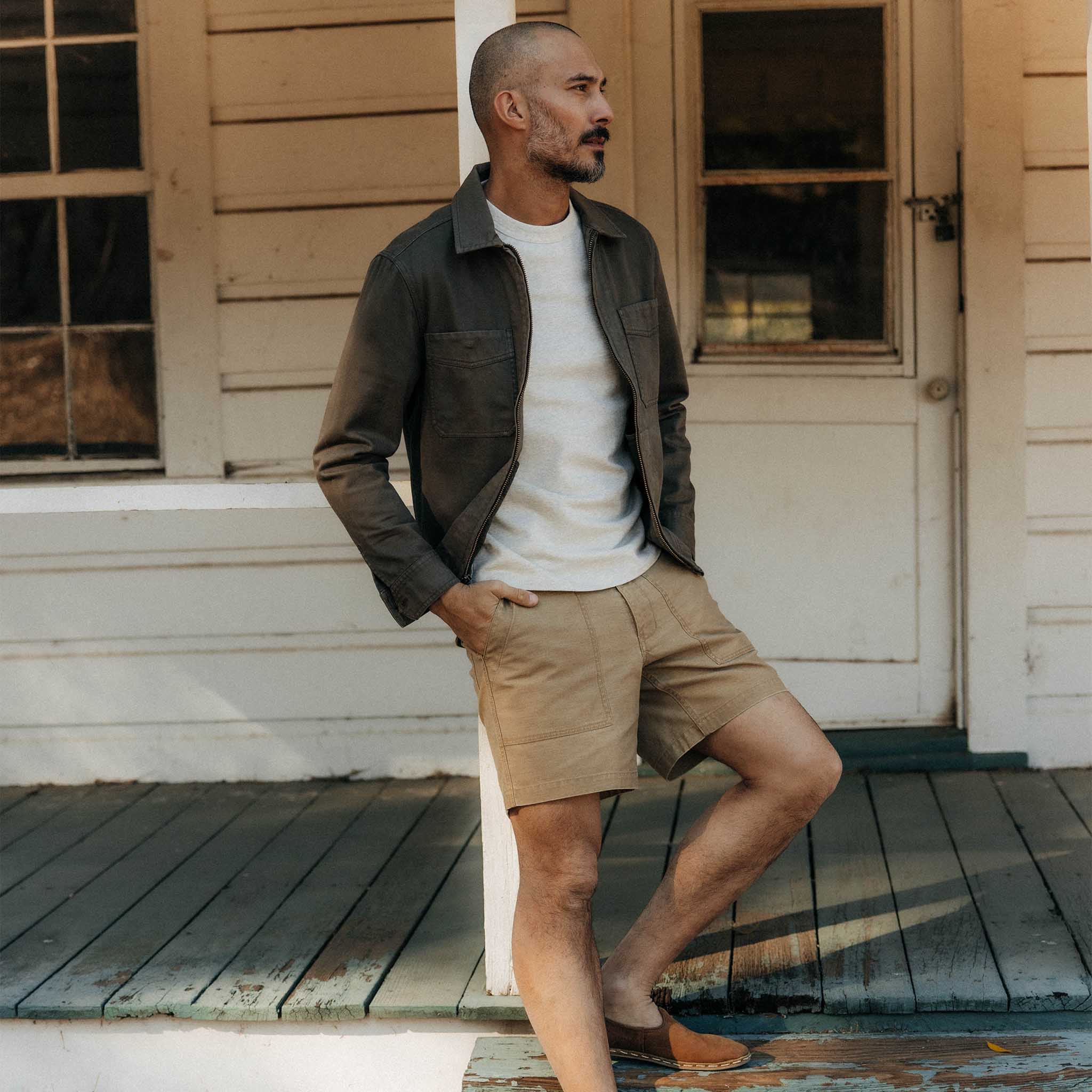 The Station Jacket in Fatigue Olive Broken Twill