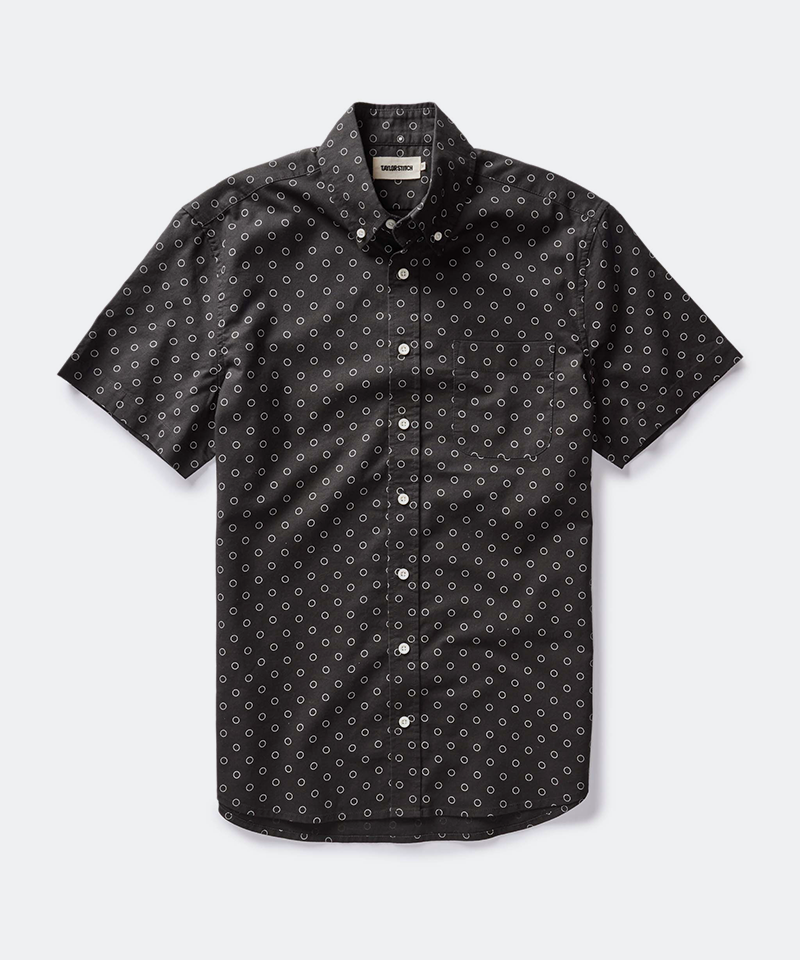 The Short Sleeve Jack in Asphalt Dot