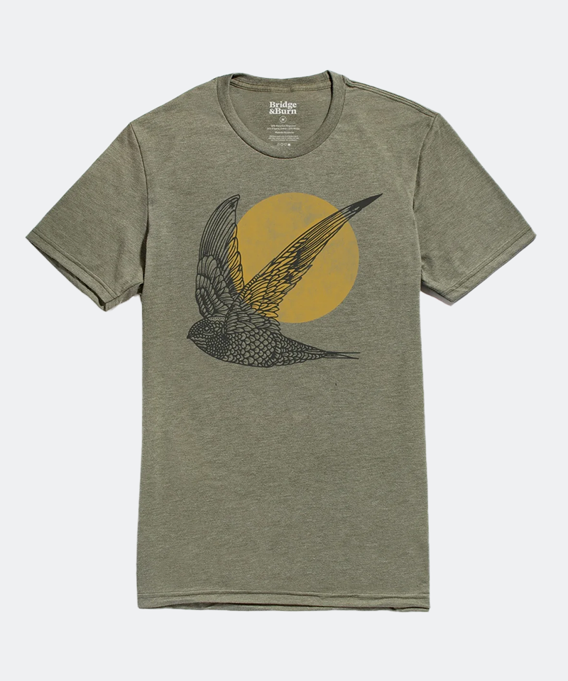 Flown Tee in Olive
