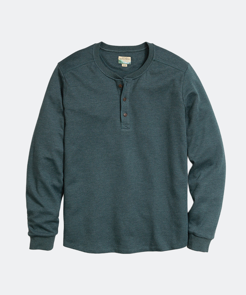 Pacifica Stretch Henley in Green Gables
