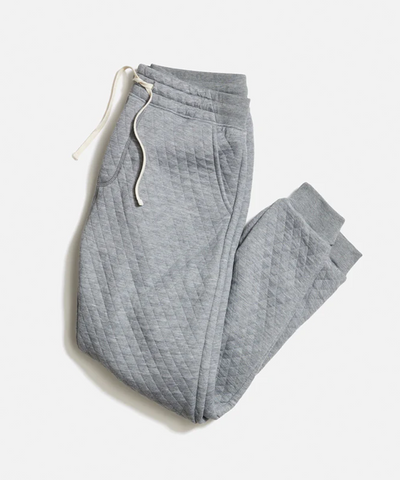 Corbet Quilted jogger in Mid Heather Grey
