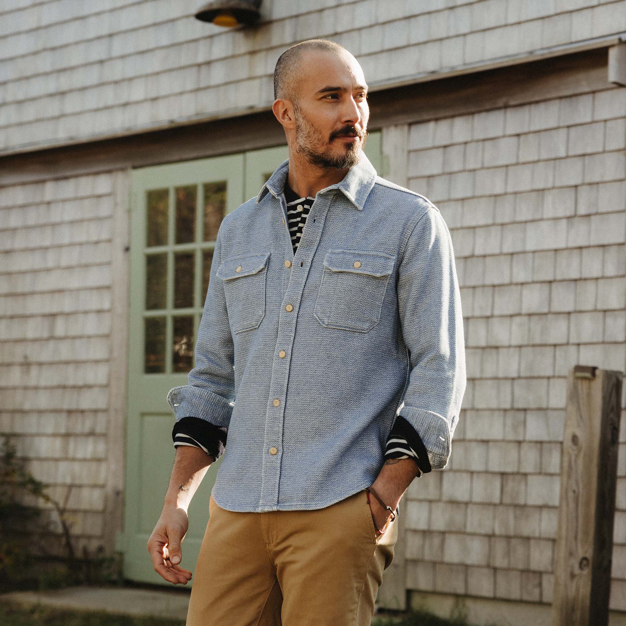 The Division Shirt in Washed Indigo