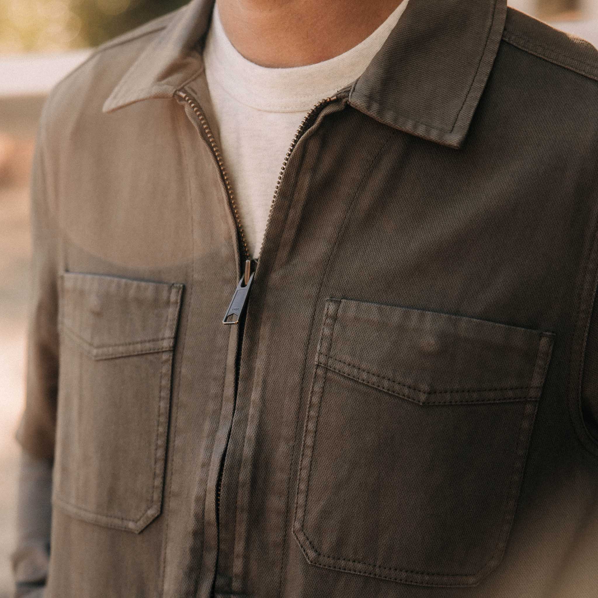 The Station Jacket in Fatigue Olive Broken Twill