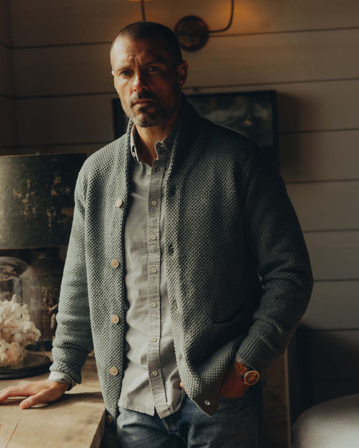 The Crawford Sweater in Deep Sea Twist