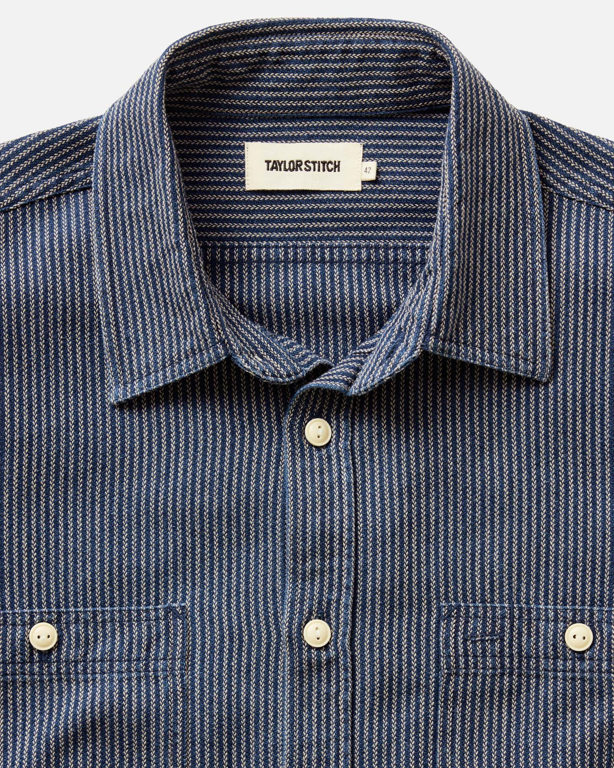 The Short Sleeved Utility Shirt in Roped Indigo