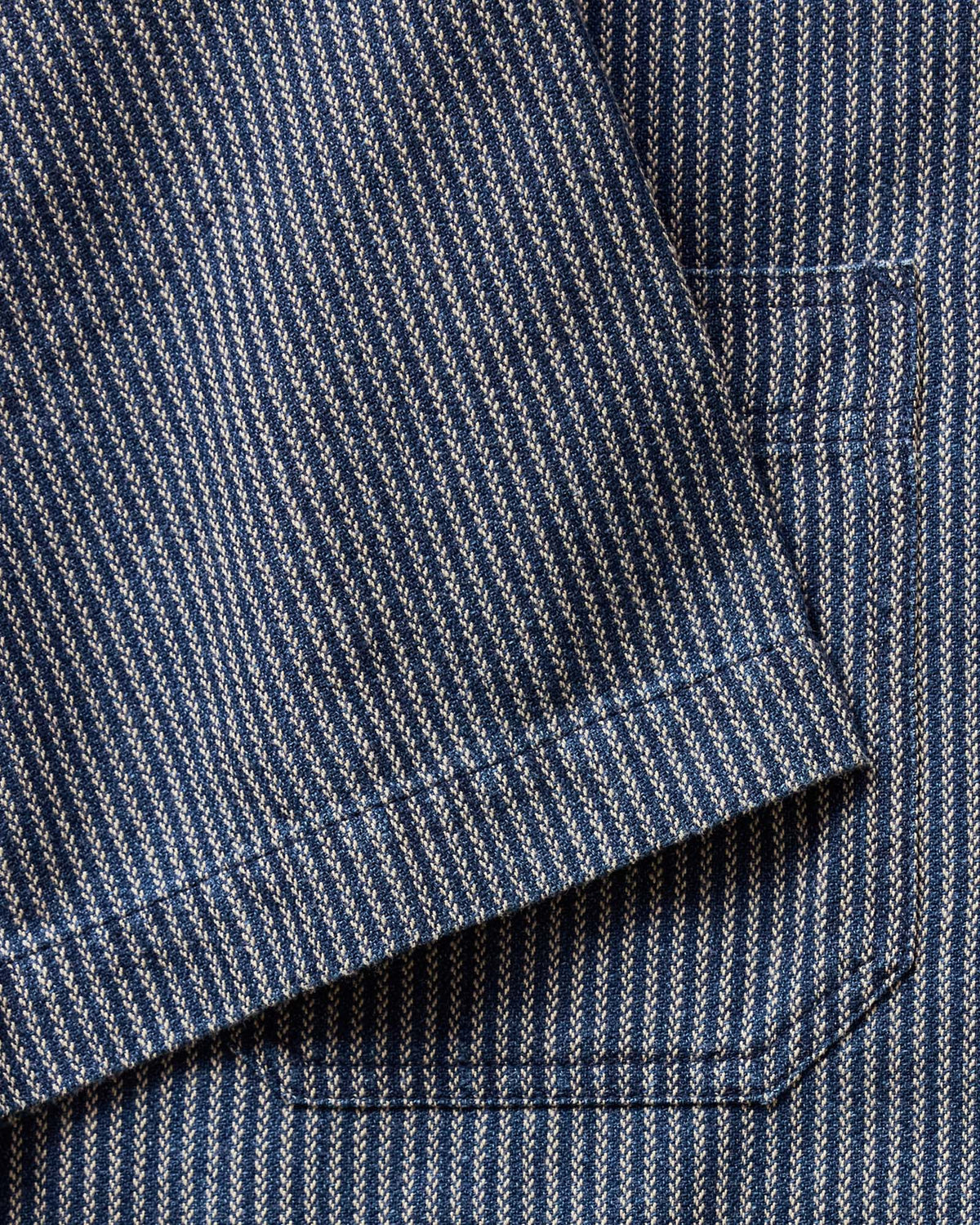 The Short Sleeved Utility Shirt in Roped Indigo