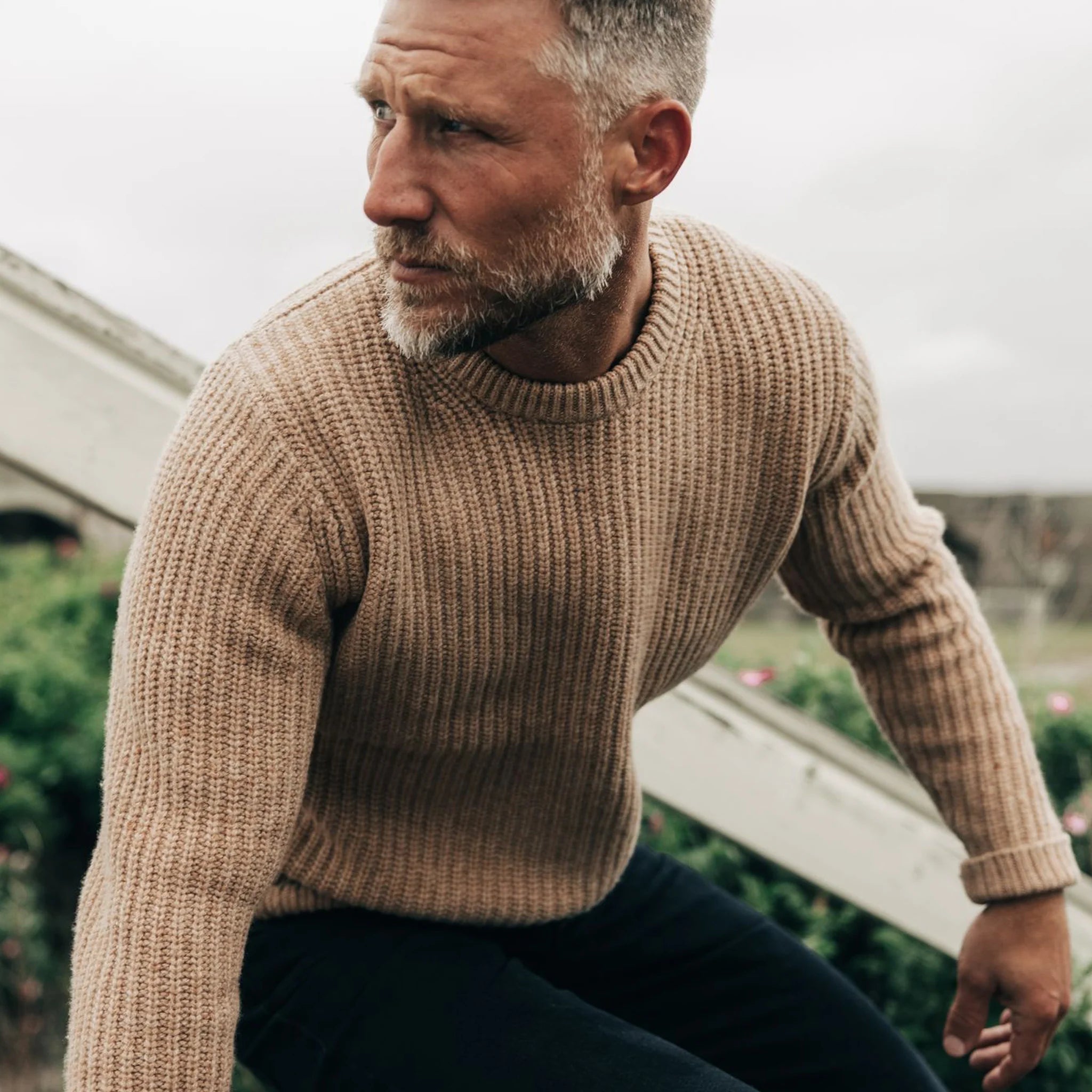 The Fisherman Sweater in Camel