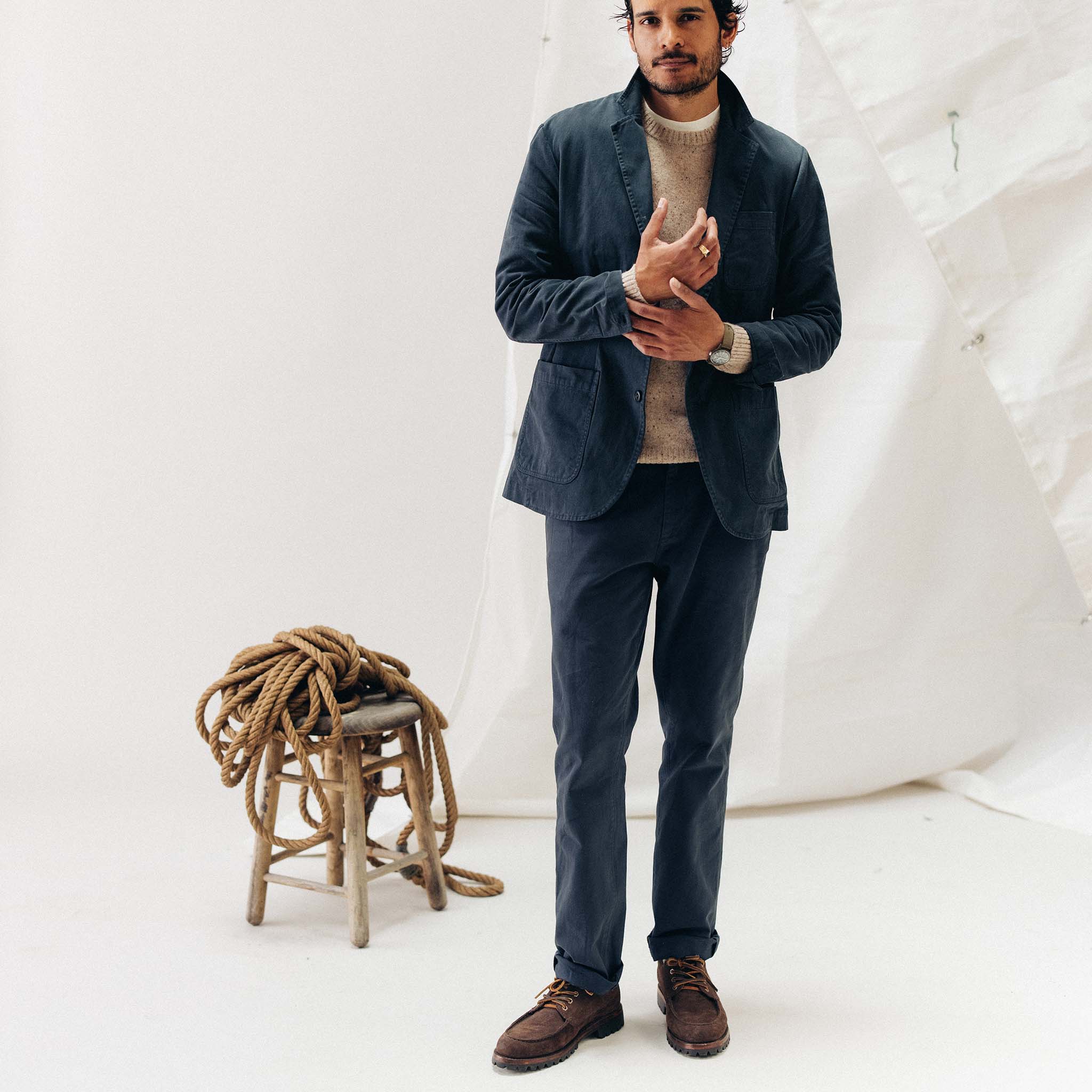 The Foundation Sport Coat in Organic Dark Navy 38