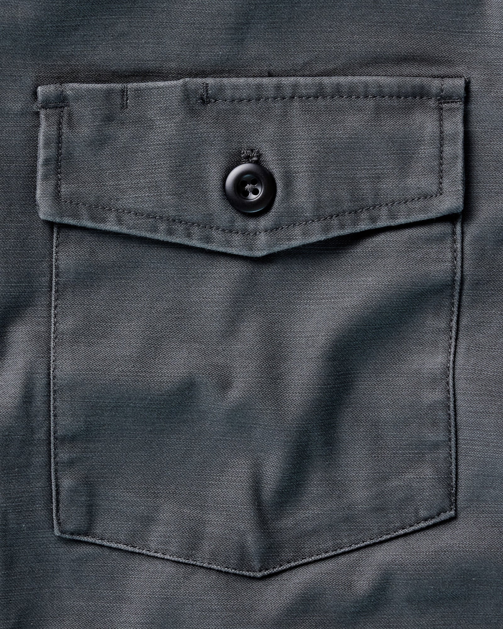 The Surplus Shirt in Faded Black Reverse Sateen