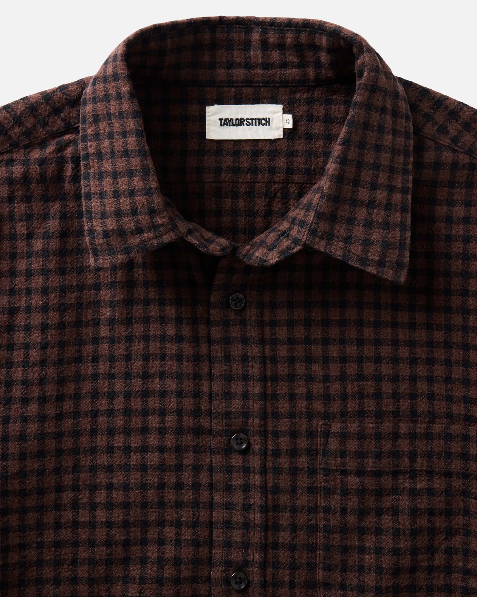 The California Shirt in Black Cherry Gingham