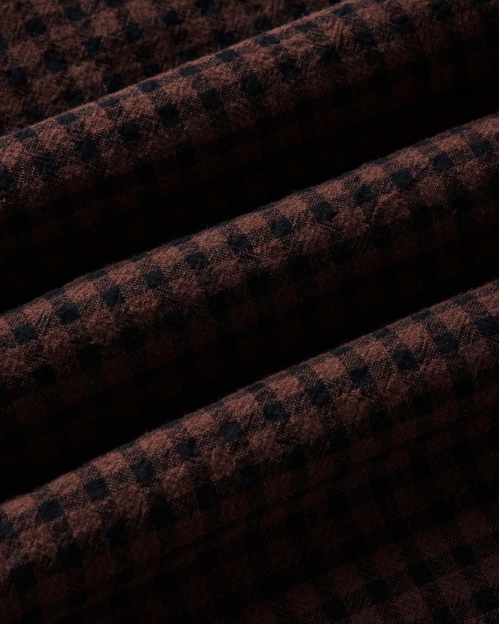 The California Shirt in Black Cherry Gingham