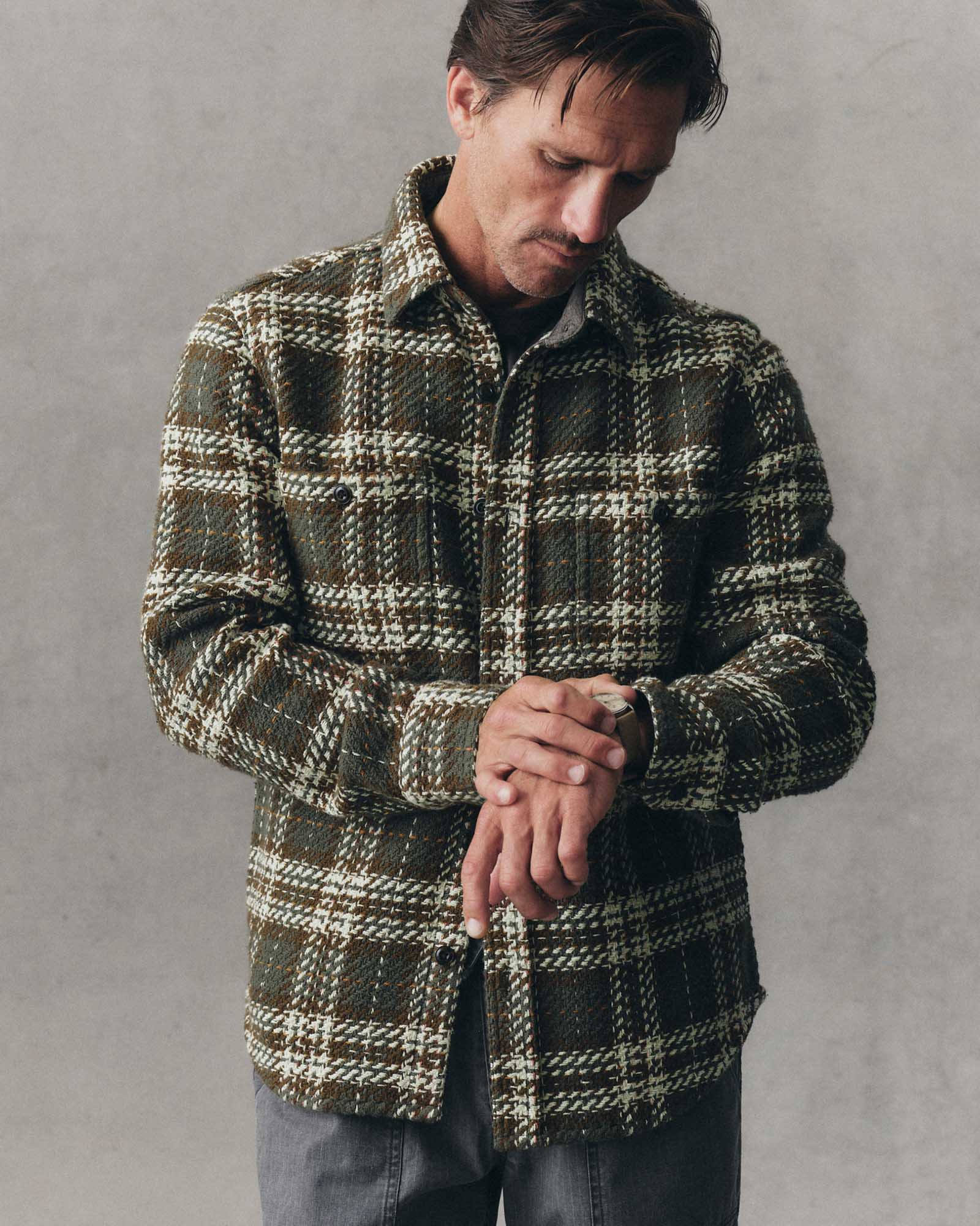 The Cutter Overshirt in Buzzard Check