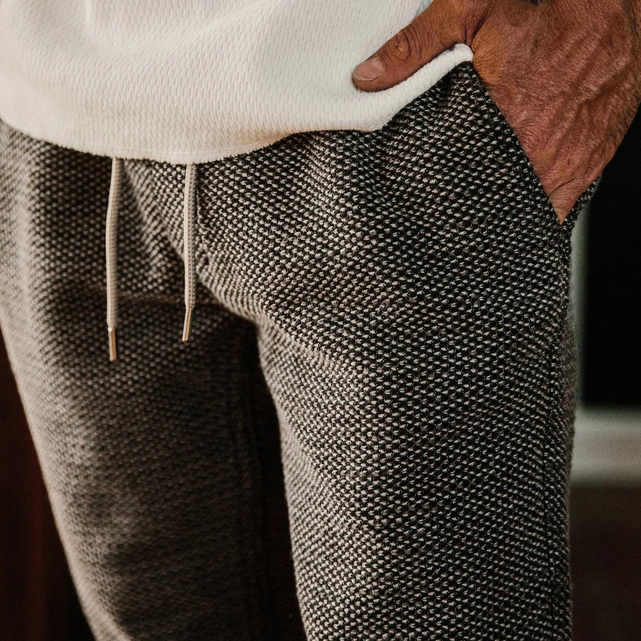 The Apres Pant in Charcoal Sashiko