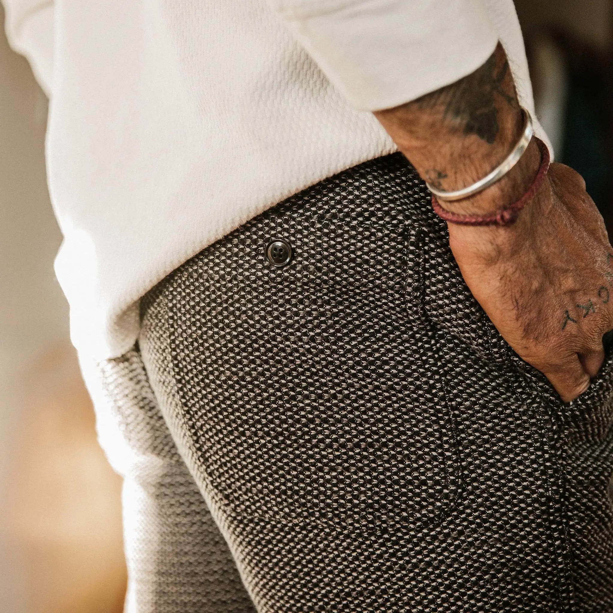 The Apres Pant in Charcoal Sashiko