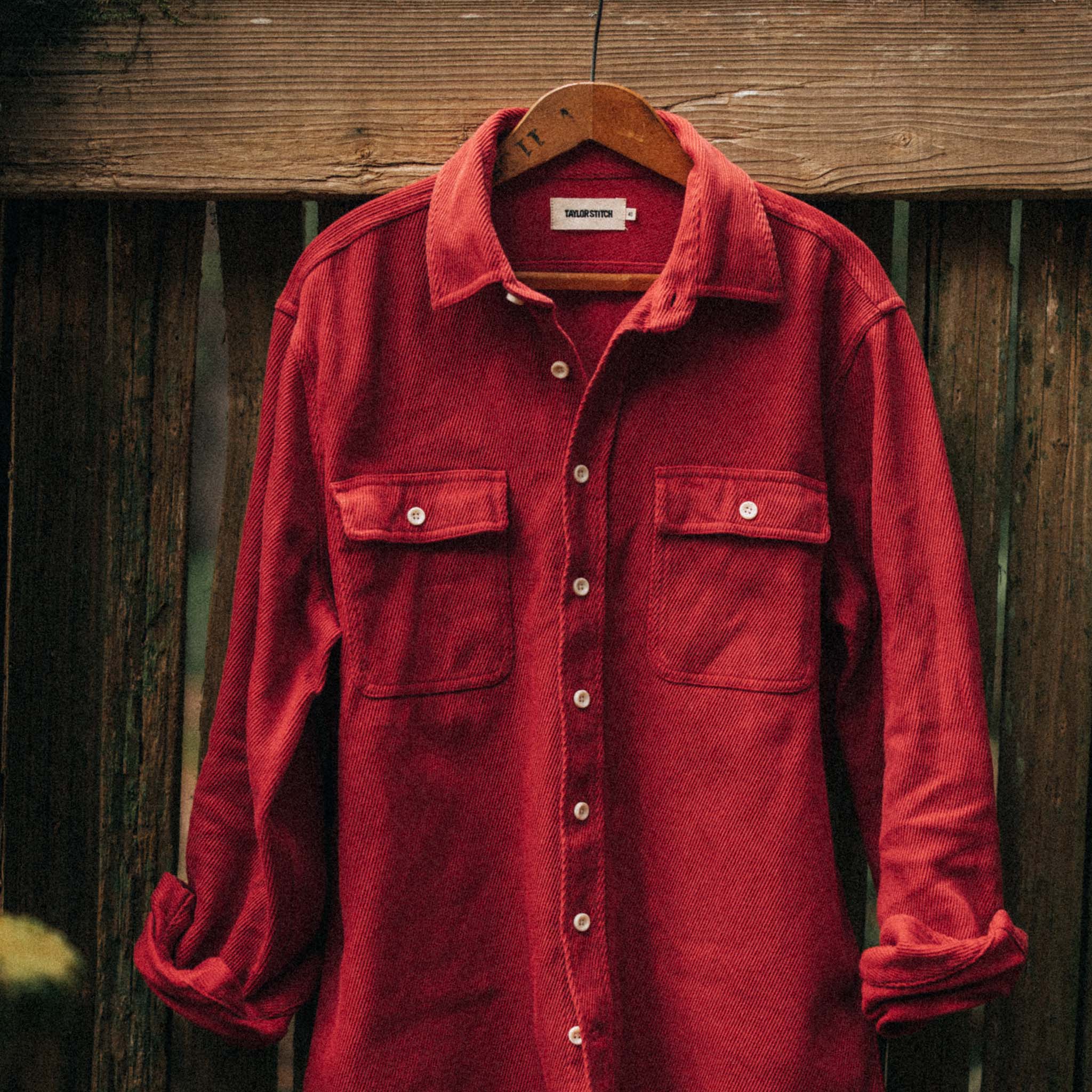The Ledge Shirt in Cardinal